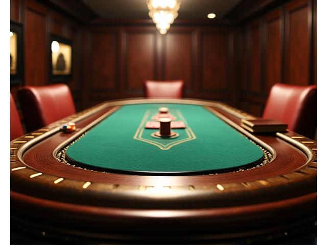 맞춤형 포커 테이블이 있는 고급스러운 게임룸